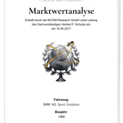 Carus Finance Marktwertanalyse Cover